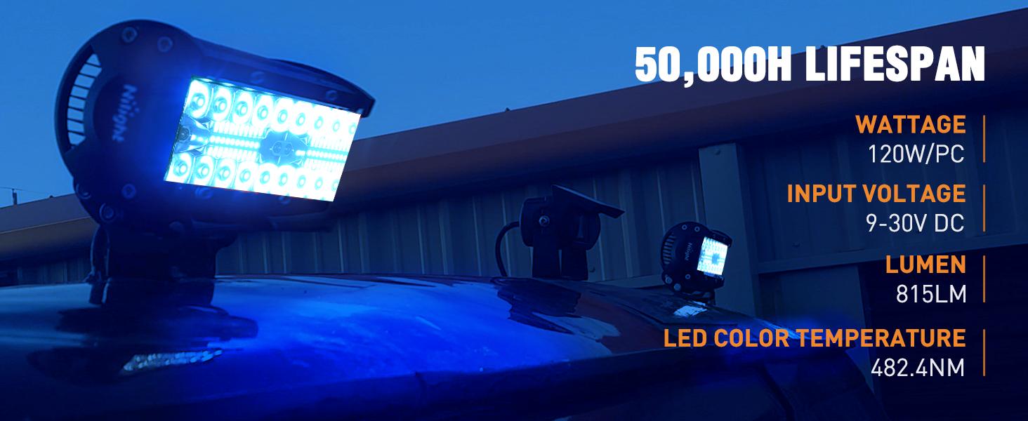 Nilight 6.5inch LED Light Pod Blue Triple Row 2PCS 120W Flood Spot Combo Driving Fog Lights Fishing Hunting Safety Signal Deck Trailer Light light pod fog dealsforyoudays Nilight 6.5inch LED Light Pod Blue Triple Row 2PCS 120W Flood Spot Combo Driving Fog Lights Fishing Hunting Safety Signal Deck Trailer Light light pod fog dealsforyoudays