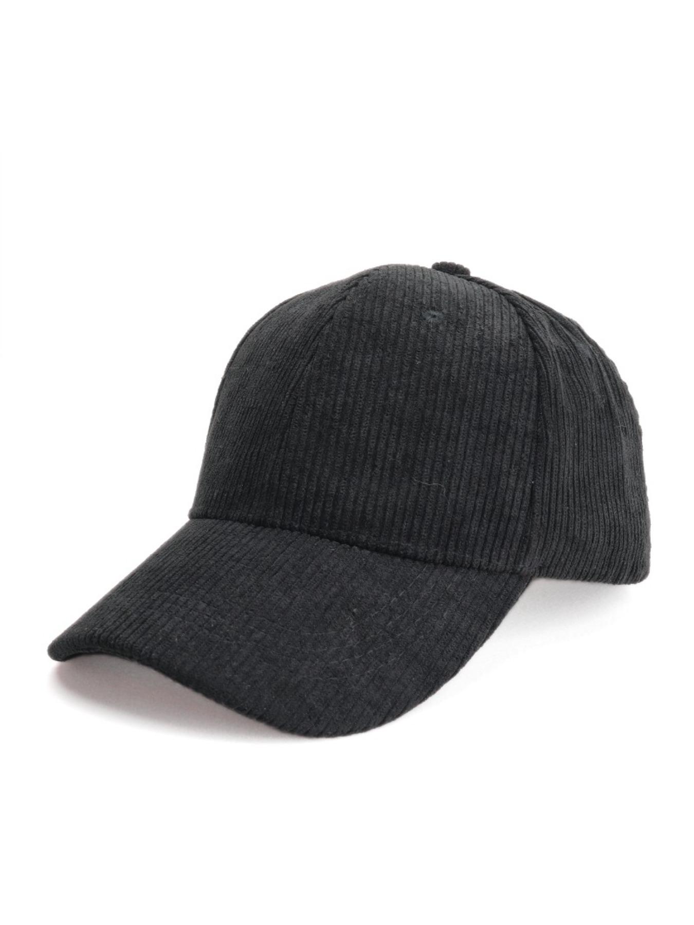 Unisex Solid Corduroy Baseball Cap Korean Style Curved Brim Duckbill Hat Warm Autumn Winter Daily Hat