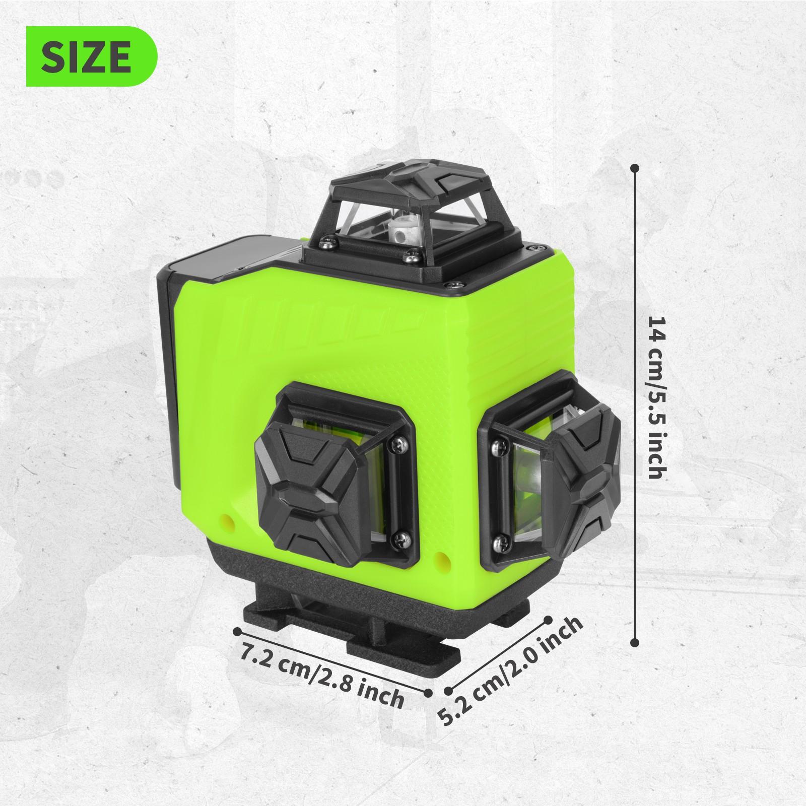 GZG 4D Laser Level Tool for Accurate Measurements, High Precision Laser Leveling Instrument for Construction & DIY Projects