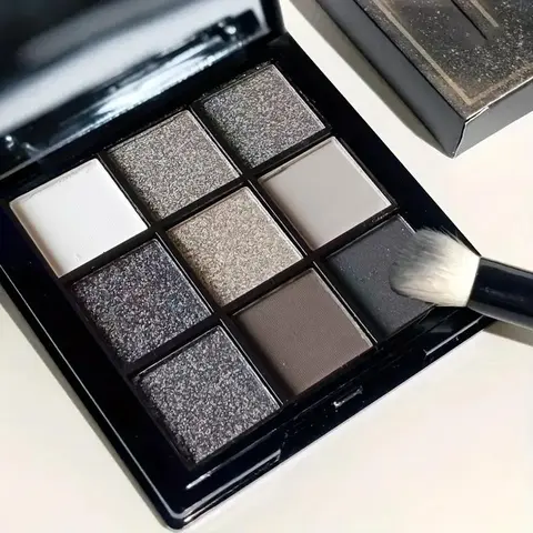 【Black Friday】Gothic Smoky Eyeshadow Palette, 9 Shades Matte and Shimmer Shades, High-Pigment Long-Lasting Eye Makeup Products, Perfect for Daily Wear & Special Occasions