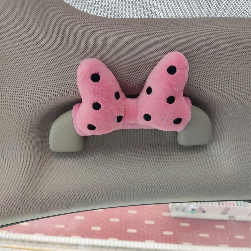 Car Rearview Mirror Cover Cute Car Interior Cartoon Bowknot Car Reversing Mirror Cover Decoration