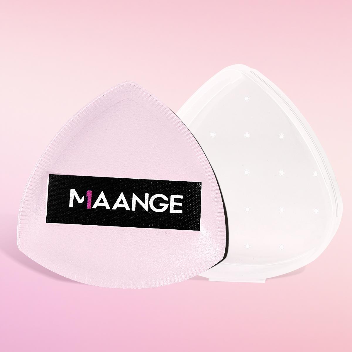 MAANGE 1pc Foundation Sponge, Powder Puff, Makeup Sponge, Beauty Sponge, Cushion Puff for Foundation and Powder, Triangle Foundation Applicator for Liquid Cream Powder, Travel Makeup Tools, Gift for Women & Girls (Pink)
