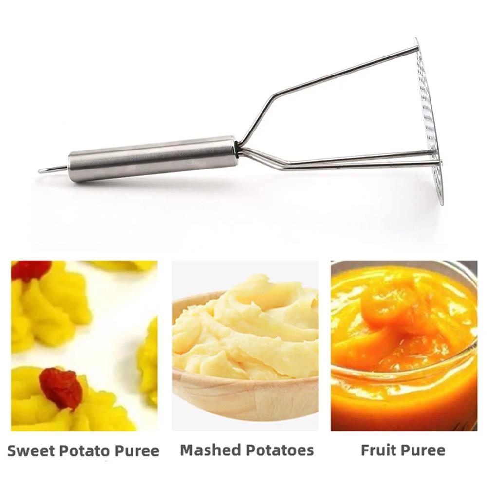 Stainless Steel Masher Home Potato Presser, Avocado Fruit Vegetable Food Manual Grinder, Multifunctional Kitchen Tool, Kitchen Gadget