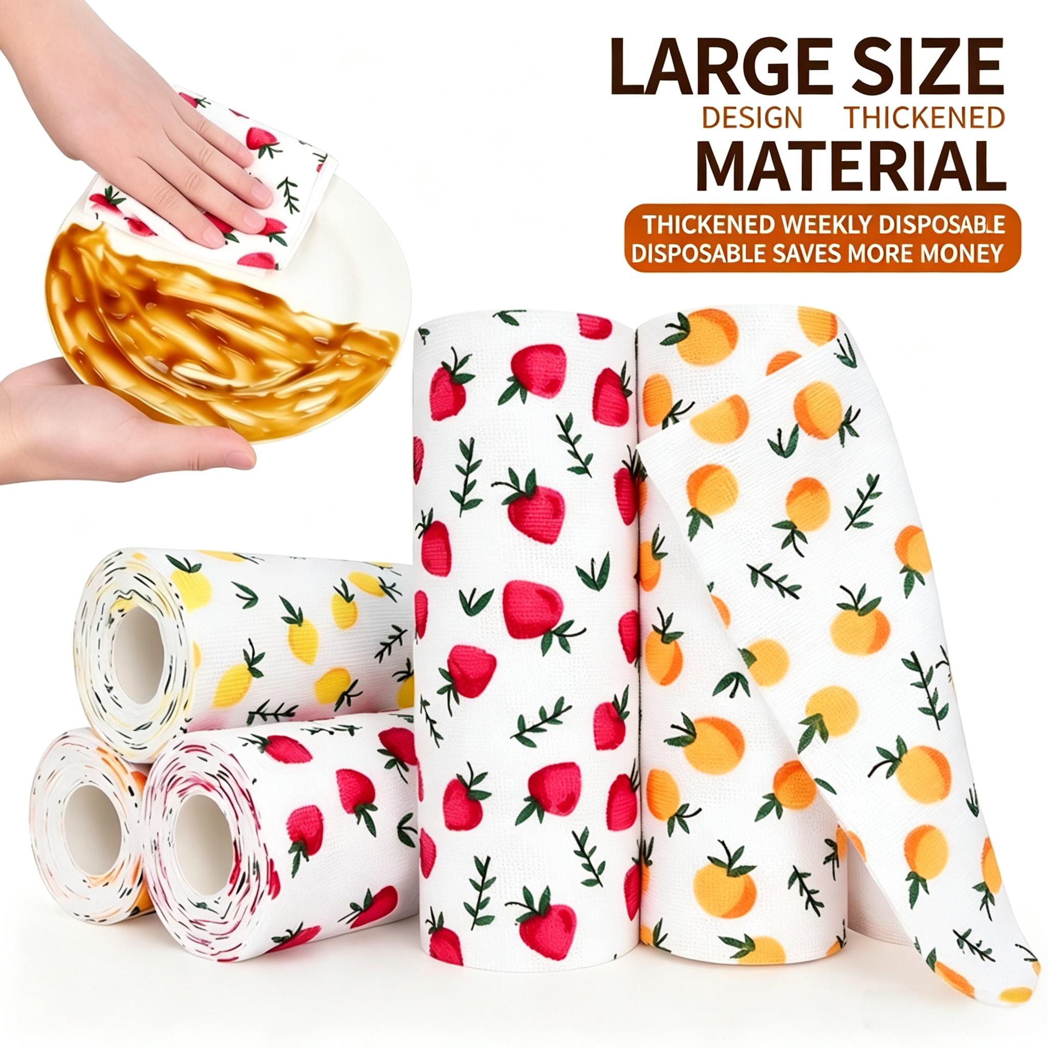Hand-Tearable Disposable Kitchen Cleaning Cloths - Tear-and-Wipe, Water Absorbent, Oil-Resistant, Lint-Free, Easy Wiping, Wet & Dry Use, Ideal for Weekly Cleaning (Kitchen Cleaning Towels, Dishwashing Cloth)