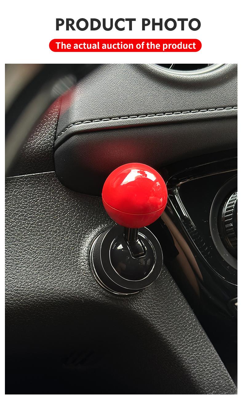 Metal Car Joystick Push Start Button Cover, Metal Push to Start Accessories, Car Starter Engine Start Stop Button Cover, Cool Car Accessories Interior Decor Push to Start Button Rocker