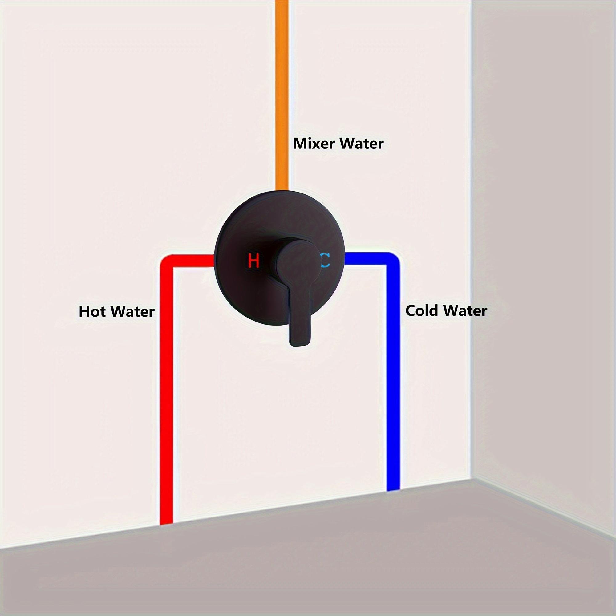 1pc Single-Function Shower Mixing Valve Kit with Internal Thread (for /EU) - Wall-Mounted Shower Control Valve, Easy Installation Bath/Shower Temperature Regulator, Compatible with most Bathrooms & Plumbing Systems