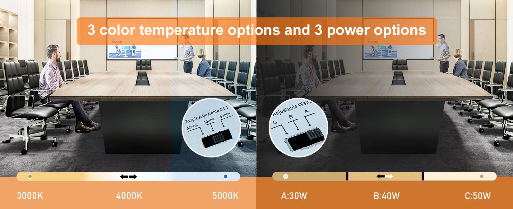 Comiled 6 Pack 2x4 LED Flat Panel Lights - 2x4 LED Drop Ceiling Light Fixture 5000K 4000K 3000K Selectable & 0-10v Dimmable, 50W, LED Light Fixture, 100-277Vac, Lay in Fixture for Office, Shop, Kitchen, ETL Listed