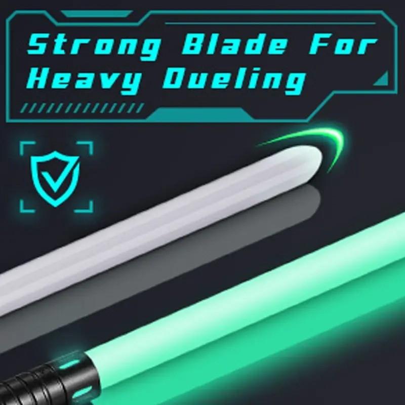 2-in-1 Double Bladed Laser Sword with Metal Hilt, RGB Colors & Sound Mode, Force FX Dueling Sword, Rechargeable Glow Sword for Cosplay, Glow in The Dark Party, Birthday & Holiday Gift for Him, lightsaber