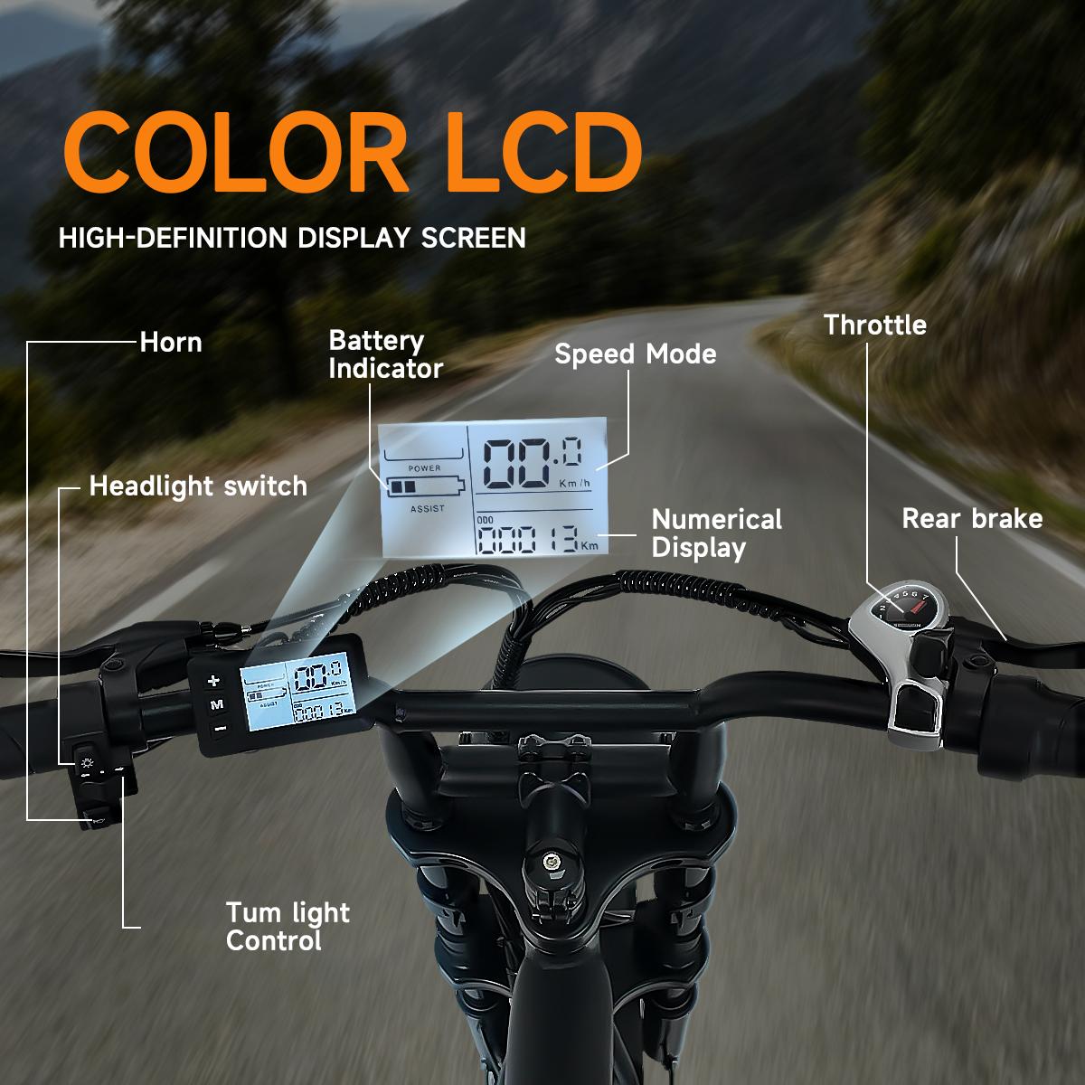 APYEAR E-bike with a 1500W High-Speed Powerful Motor: 30 MPH Top Speed, 60-Mile Long Range! Equipped with a 48V 18Ah Removable Battery, Full Suspension, and 16-Inch Fat Tires. UL Certified for Safety.