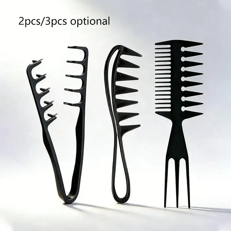 Men's Salon Hair Styling Comb Set, Wide-Tooth Comb for Textured Hairstyles, Pompadour Style Comb, Voluminous Look Styling Comb, Root-Lifting Comb, Hair Volume Tool, Hair Styling Tools, Salon Supplies