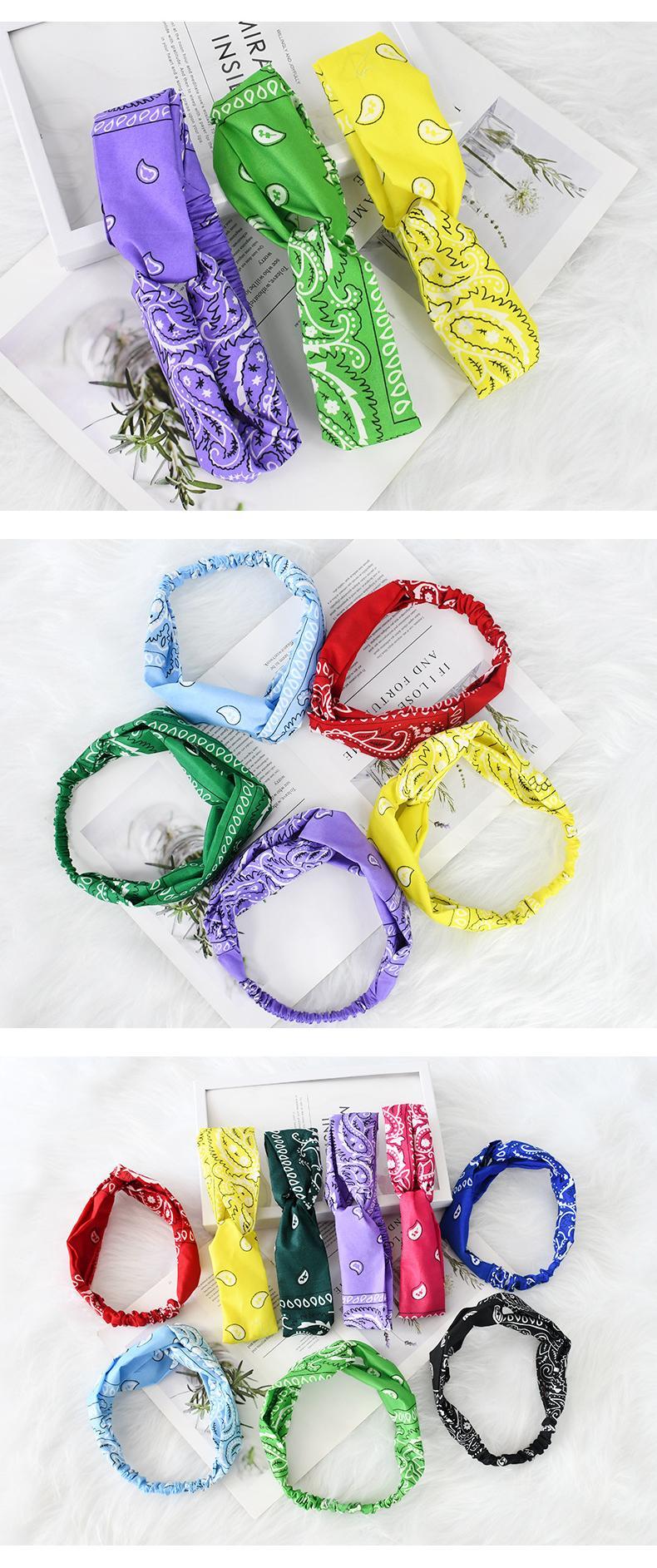 Wide Headbands for Women Girls Knotted Head Bands Soft Turban Hairband Hair Accessories Boho African Solid Color Head Wraps-2