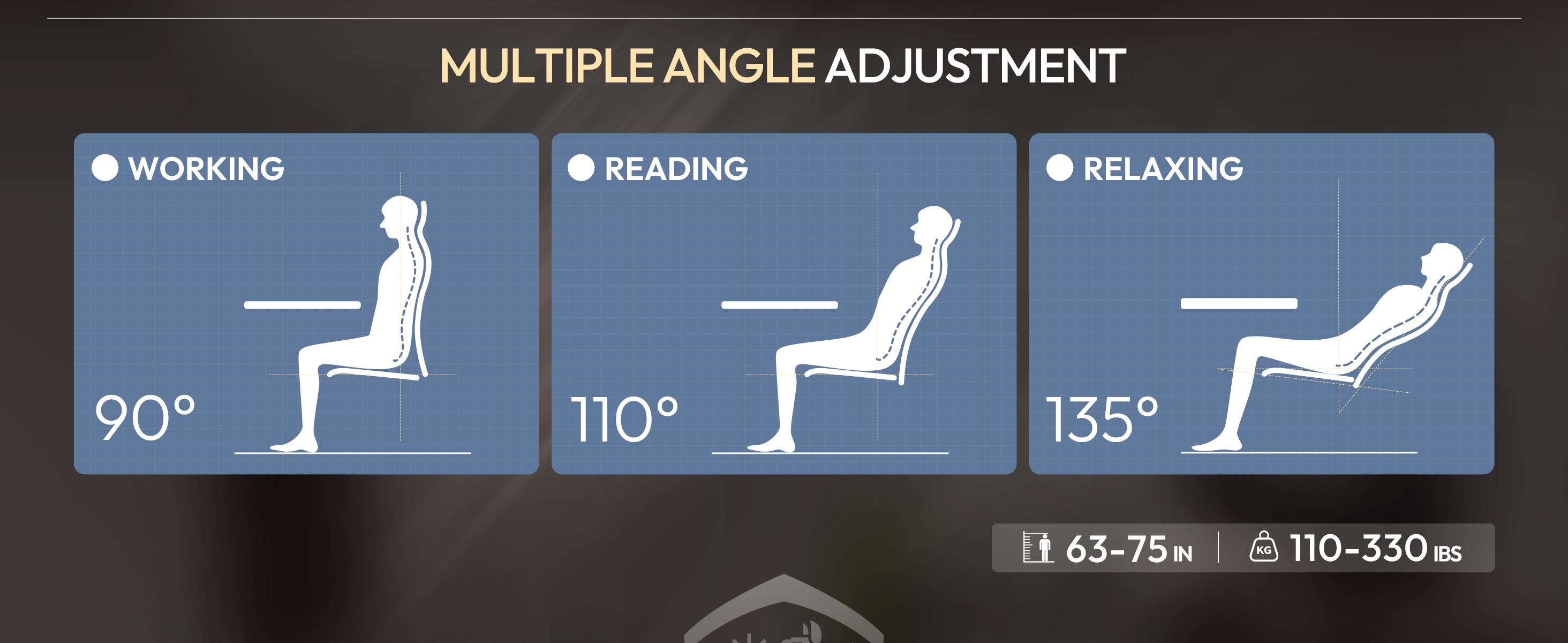 Dowinx Fabric Gaming Chair with Heated Massage Lumbar Support, Gaming Chairs for Adults, Big and Tall Gamer Chair with Pocket Spring Cushion and Footrest, Recliner High Back PC Chair for Adult, Black