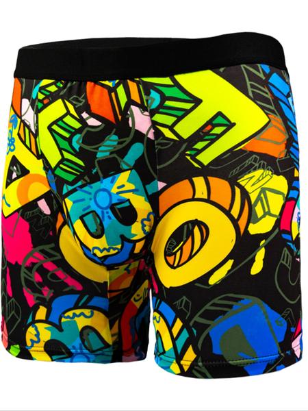 Men's Graphic Print Boxer Brief, Casual Comfy Breathable and Soft Underwear for Daily Wear, Mens Underwear for All Seasons, Undergarments