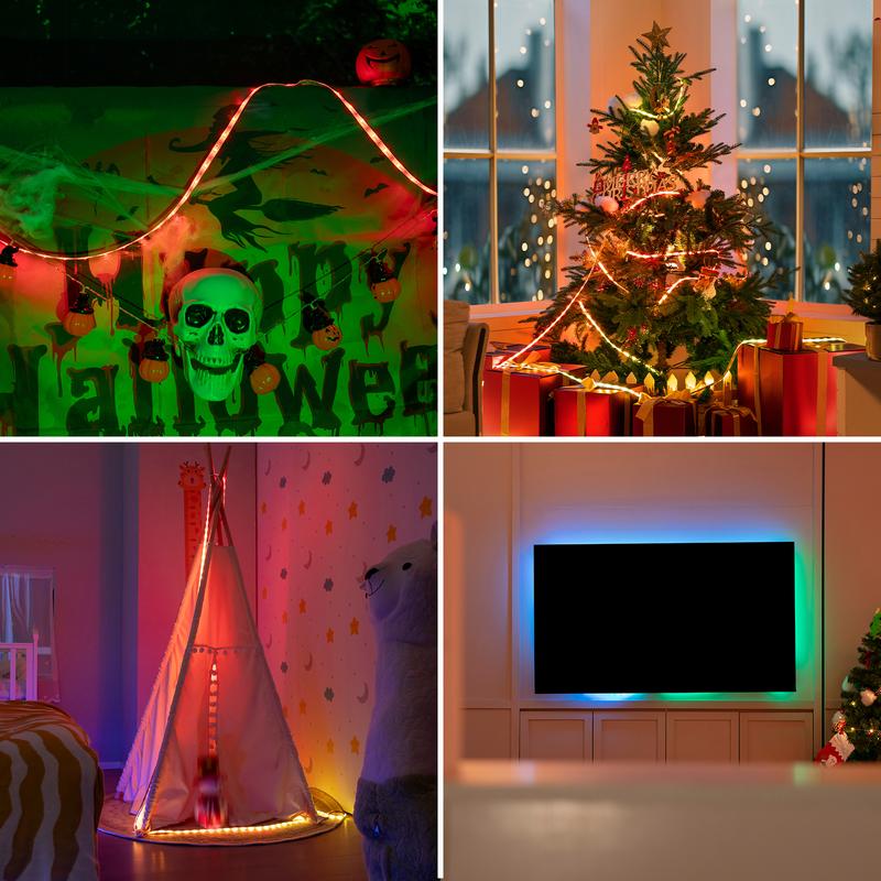 Olight Ostrip String Lights - 5 Meter Length, RGB Colorful Lighting, APP-controlled, Suitable for Family Business Holiday Celebrations