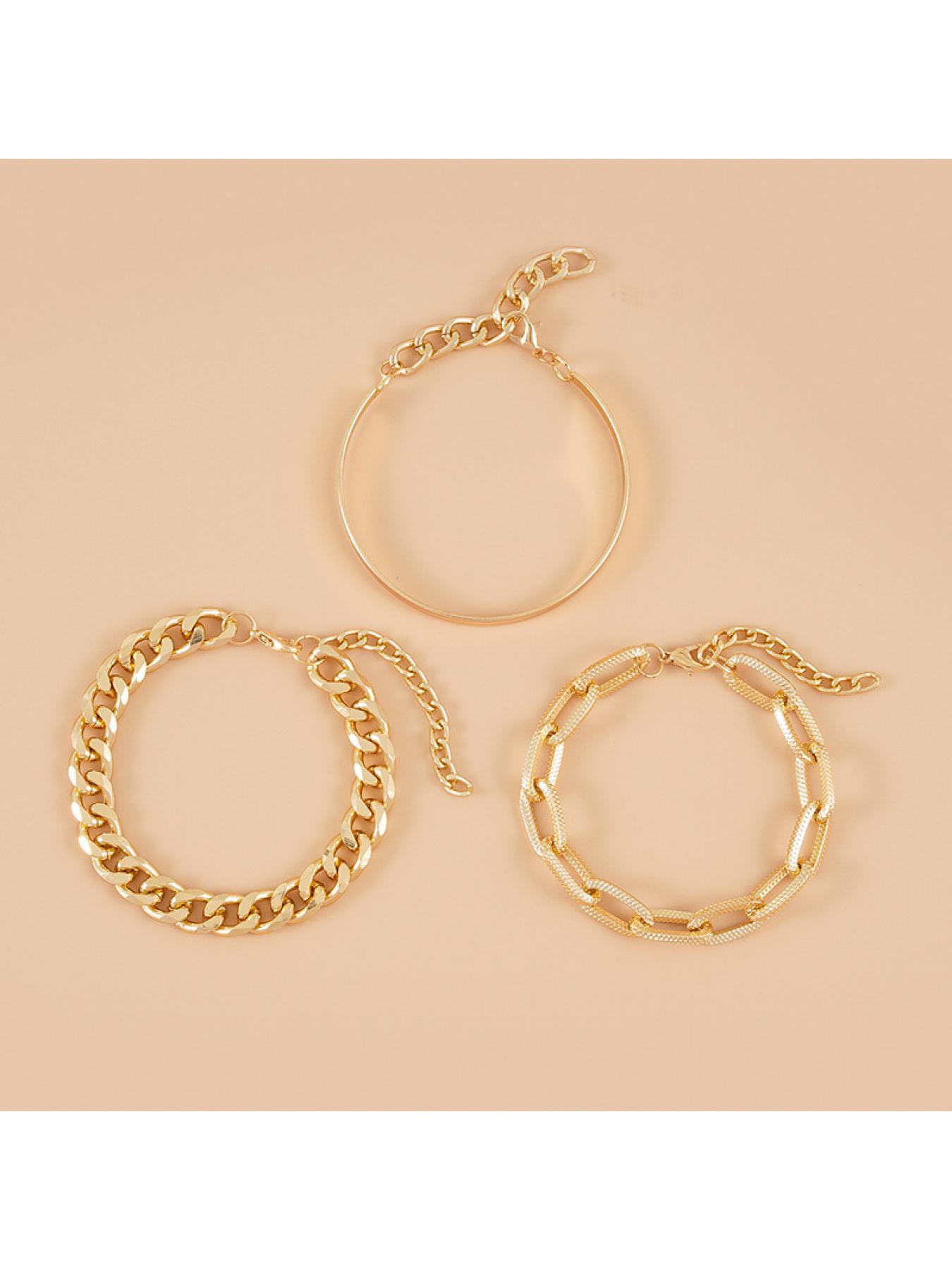 bracelet Fashion and Unique Statement Necklace Bracelet Set in Gold for European and American Style