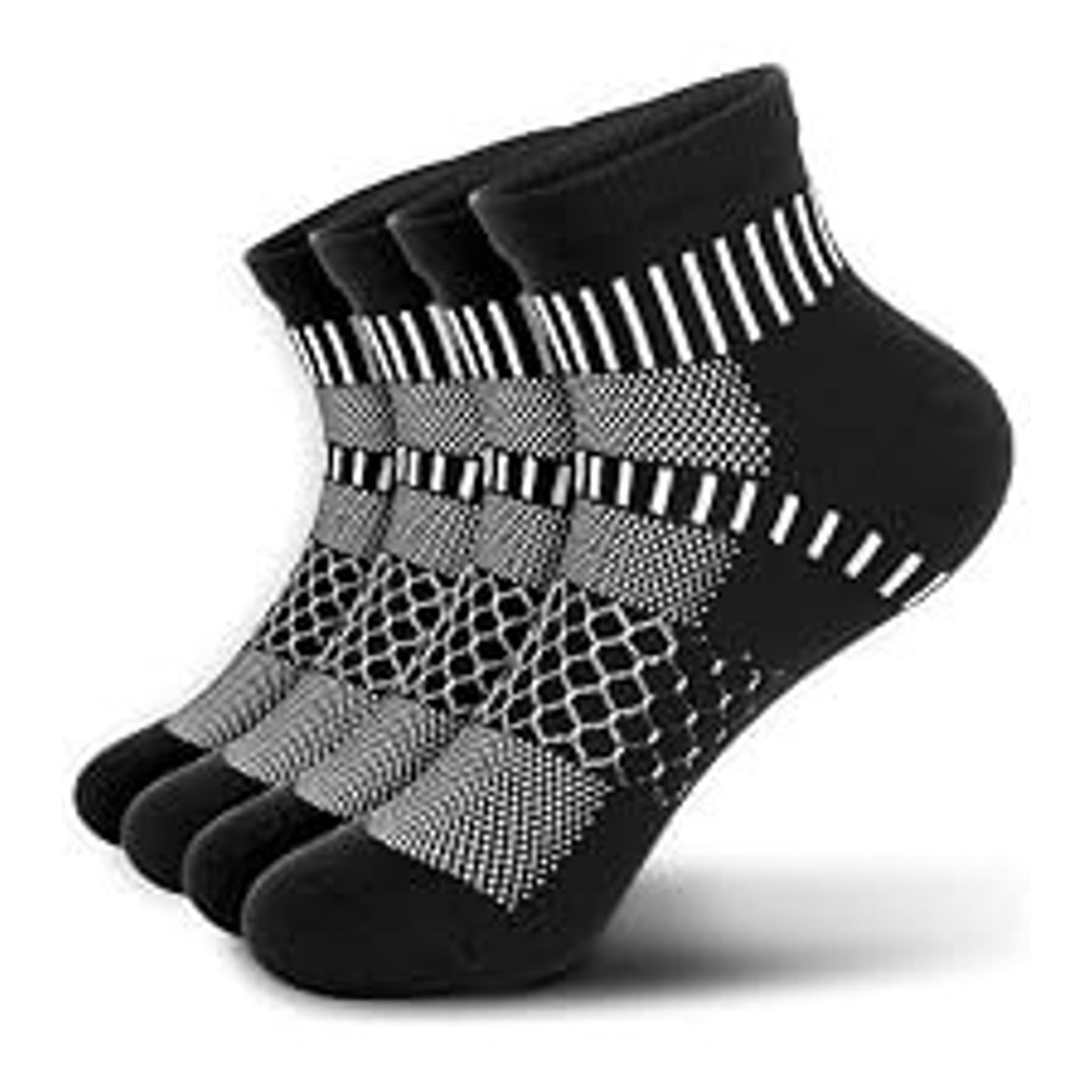 Light Compression Socks for Women Arch Support Athletic Cushioned Anti-Blister Comfort Running Ankle Socks 3/5 Pairs