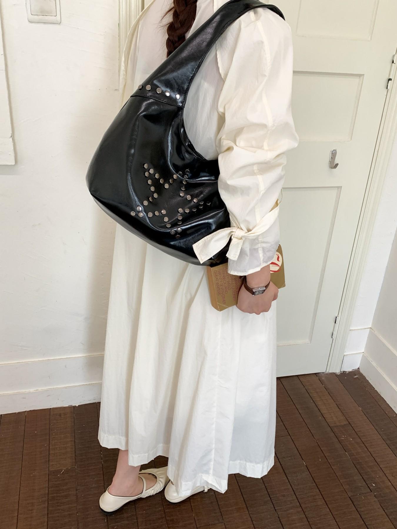 Trendy Star Stud Crossbody Shoulder Bag, Casual PU Material, Large Capacity, All-Season Fashion Accessory for Women, Travel & Daily Use