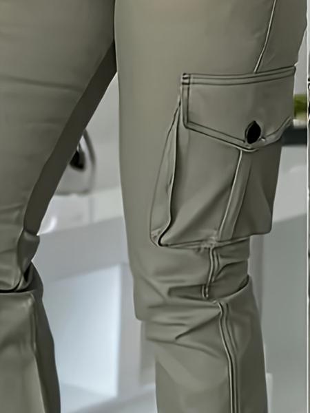 Autumn Winter New High Waist Slimming Women's Casual Fashion Military Pants, Long Cargo Workwear Trousers for Ladies Autumn Winter New High Waist Slimming Women's Casual Fashion Military Pants, Long Cargo Workwear Trousers for Ladies