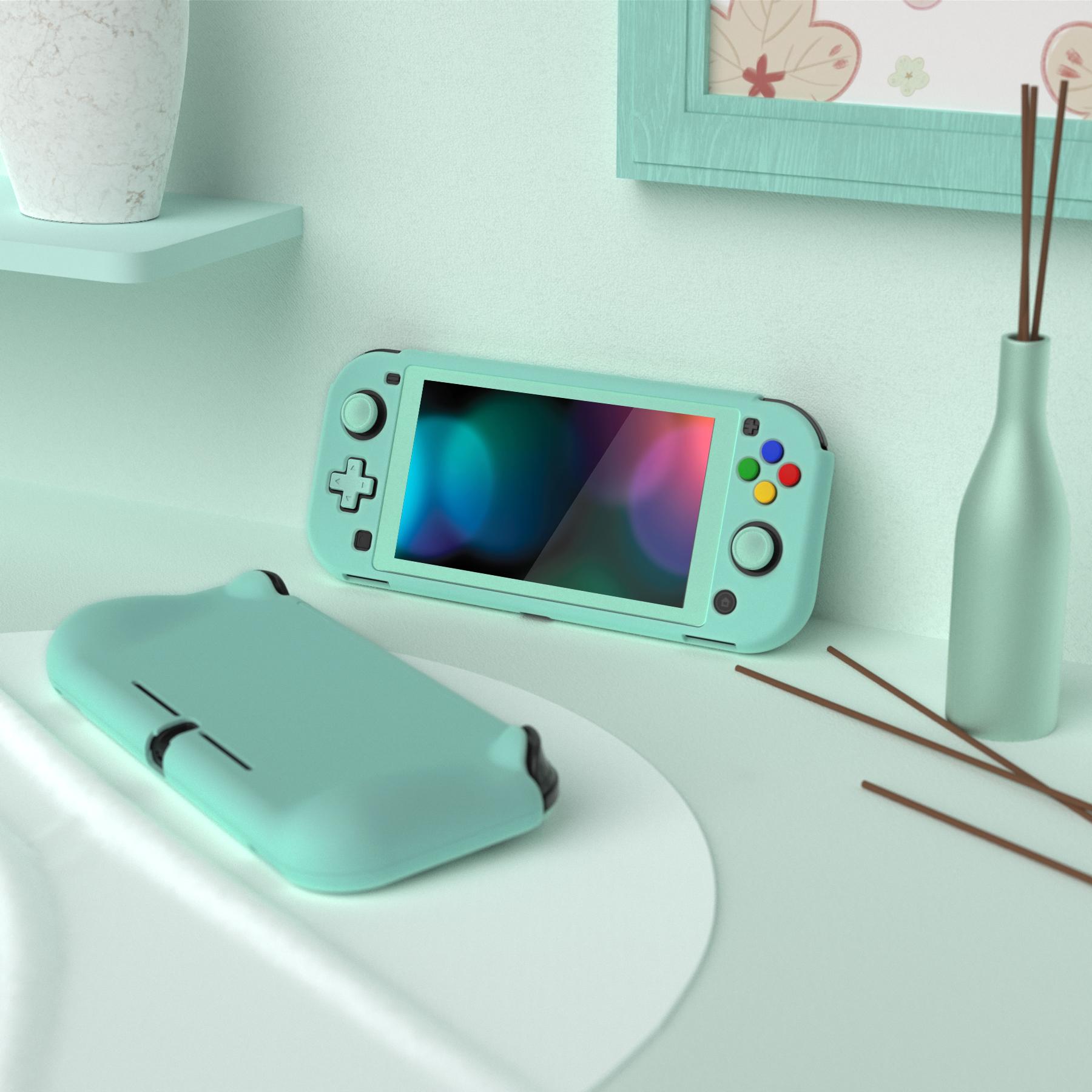 PlayVital ZealProtect Protective Case for Nintendo Switch Lite, Hard Shell Grip Cover for Nintendo Switch Lite with Screen Protector & Thumb Grip Caps & Button Caps - Gaming Accessories