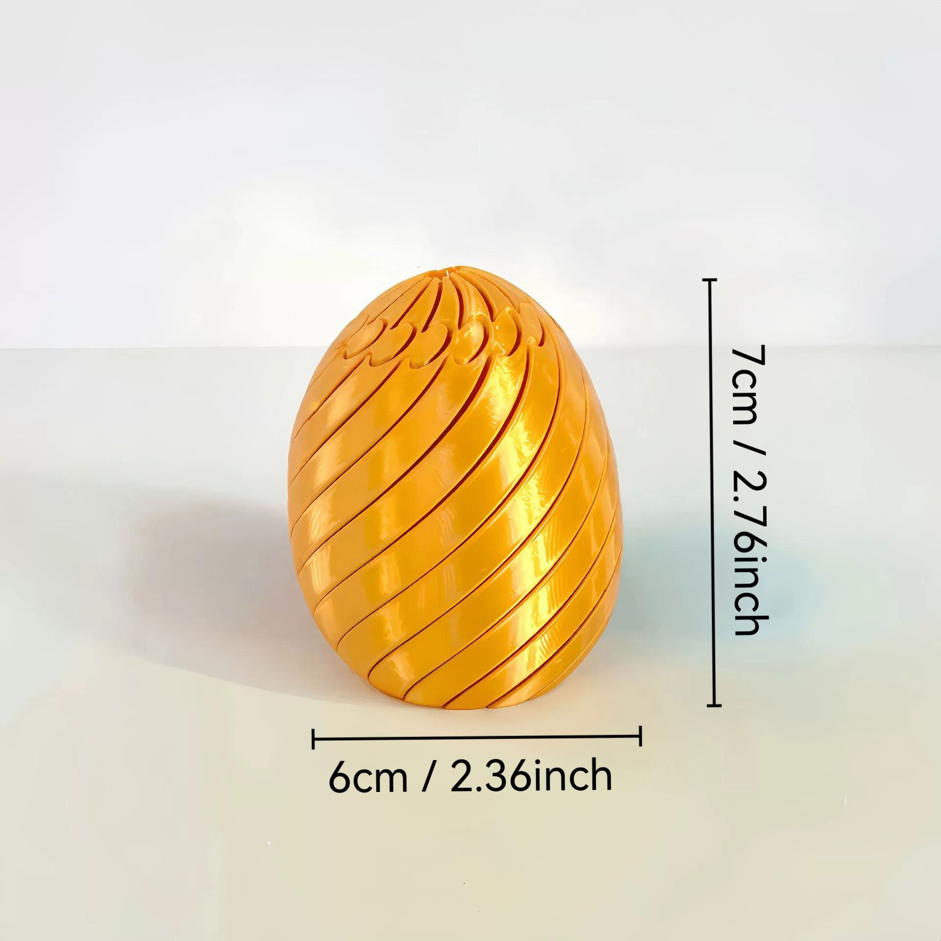 3D Printed Gear Ball Spin Ball Stress Relief Toy, Easter Egg Relaxation Gift for Kids & Adults, Perfect Easter Present