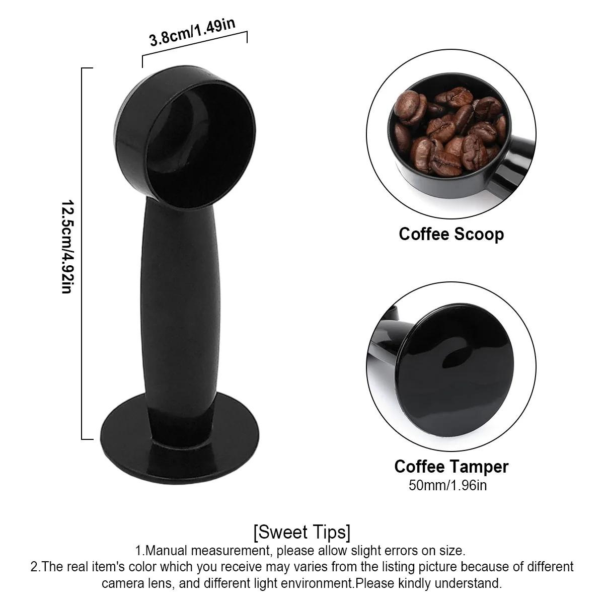 2-In-1 Espresso Coffee Bean Spoon, Multifunctional Plastic Coffee Measuring & Tamping Spoon, Reusable Standing Coffee Scoop, Coffee Making Tool