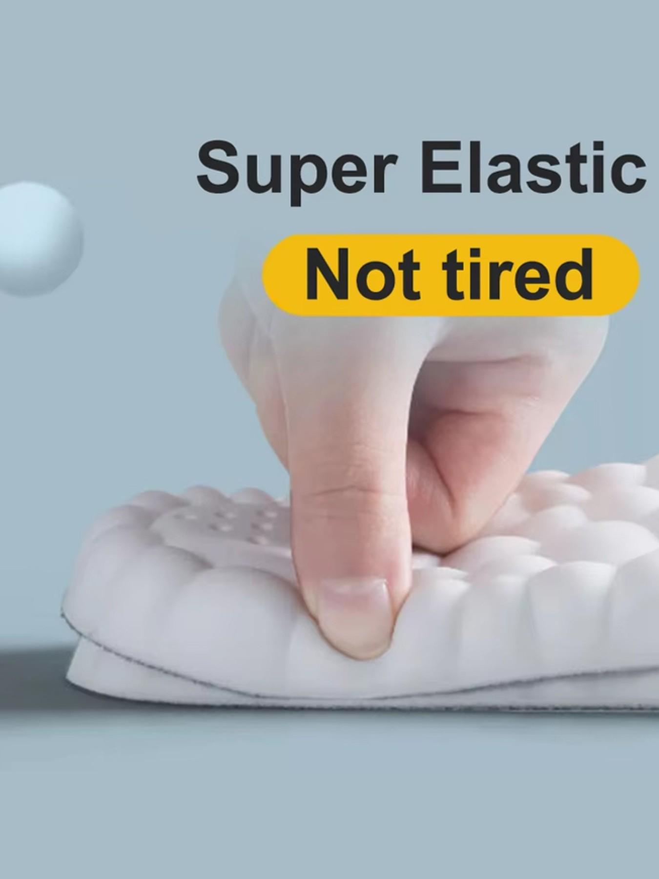 Unisex PU Material Insoles, Soft Bottom Anti-Fatigue Shock Absorption, Comfortable Casual Footwear for All Seasons