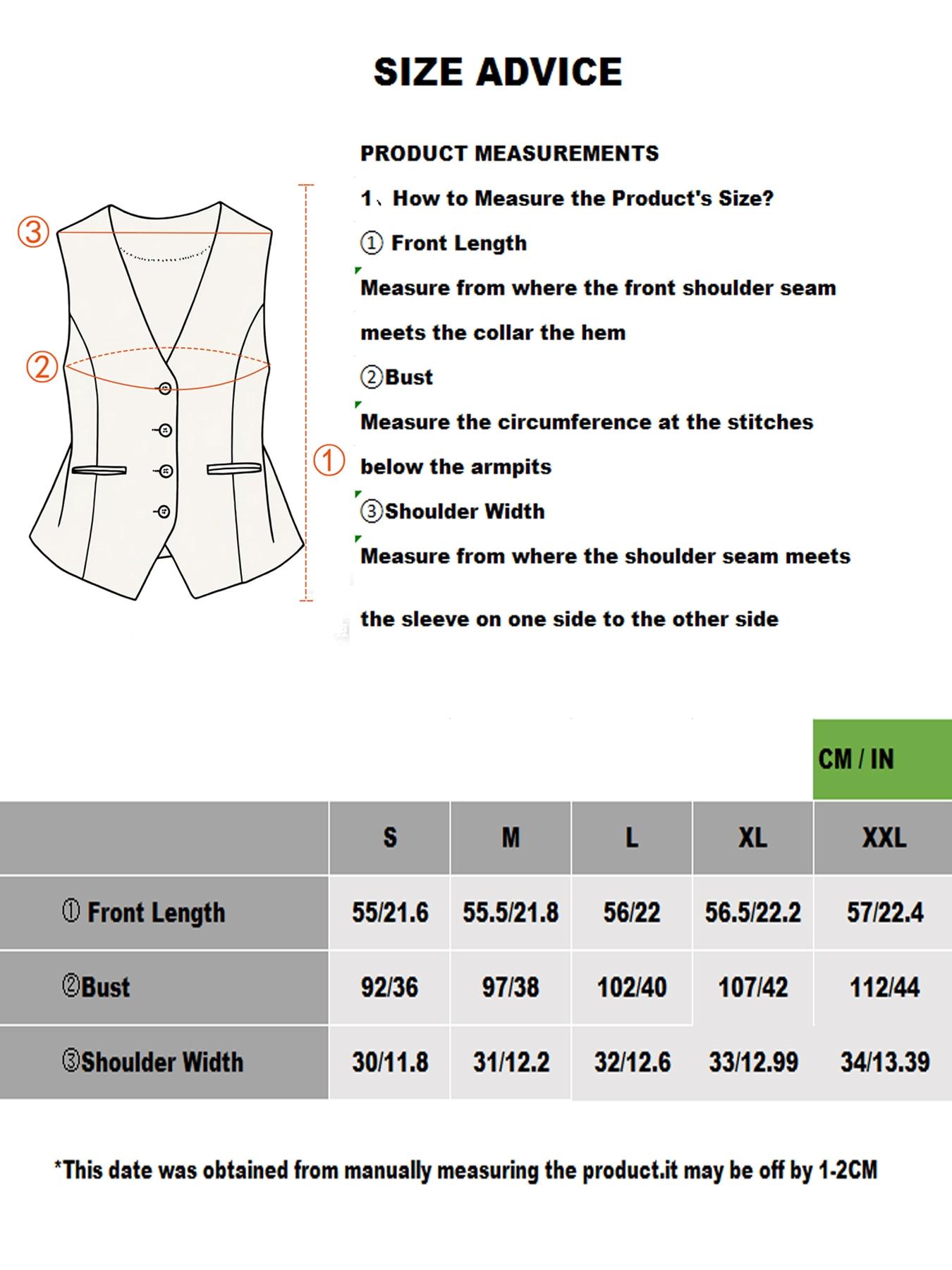 Women's Plaid Print Button Front Vest Blazer, Casual V Neck Sleeveless Waistcoat for Work Office Business, Ladies Spring & Fall Clothes, Formal Wear