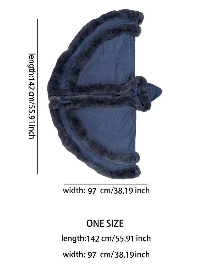 Luxury Faux Fur Hooded Cape, Warm and Comfortable for Staying Warm Indoors, Ideal for Daily Wear at Home and Parties