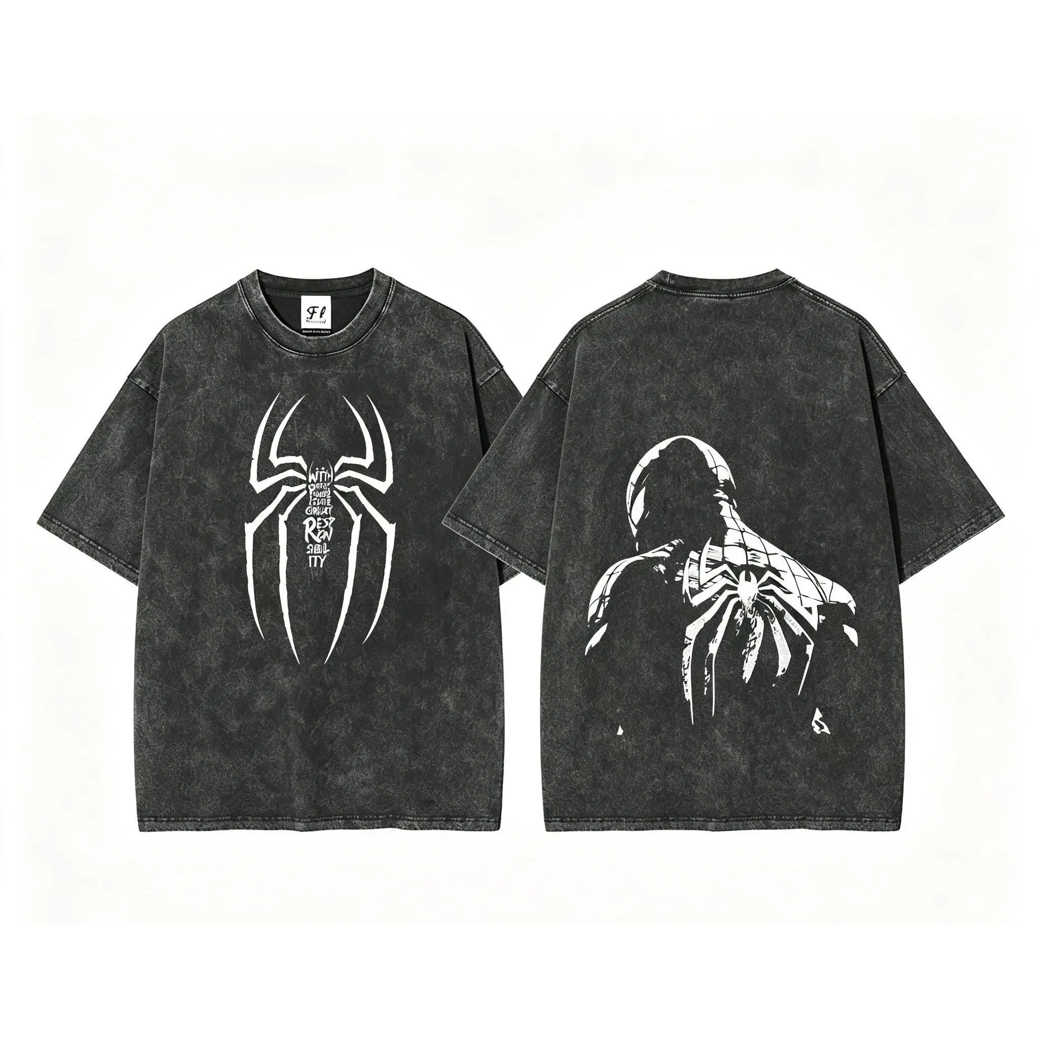 Ver 4 Spidey Inspired Oversized Black Graphic T-Shirt, Vintage Movie Actor Fan Tee, The Peter Shirt, Y2K Comic Style Streetwear Top, Black Cotton Unisex Tee, Retro Superhero Inspired Shirt, Gift for Movie Fans clothes