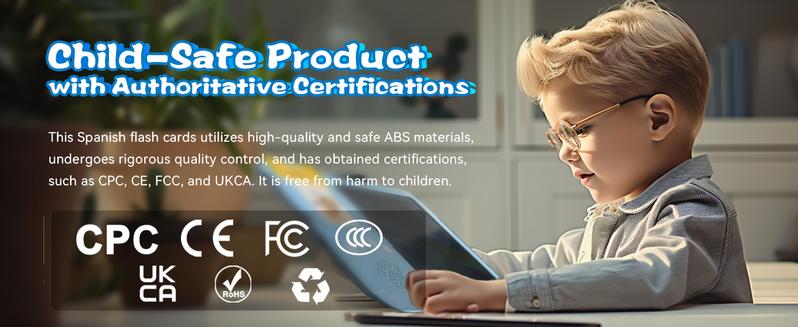 English & Spanish LCD Writing Tablet - Tri-Mode Language Switch with Flash Cards Three-in-One Design, Durable & Erasable, Eye Protection, Ideal for Autism Therapy - Perfect Holiday Gift for Home Learning Charging Kid Portable Screen Rechargeable Toddler