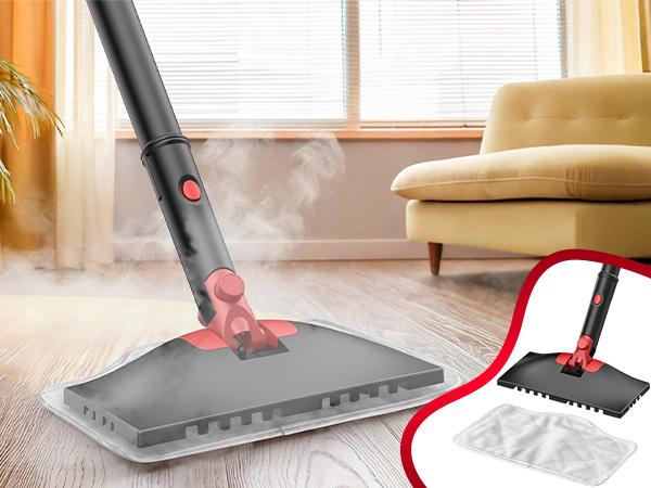 Phueut Lightweight Detachable Steam Mop Cleaner - 2 Modes 3 Temp Levels, Heavy Duty Powerful Handheld Steam Cleaner for Cleaning/Hardwood/Tile Grout
