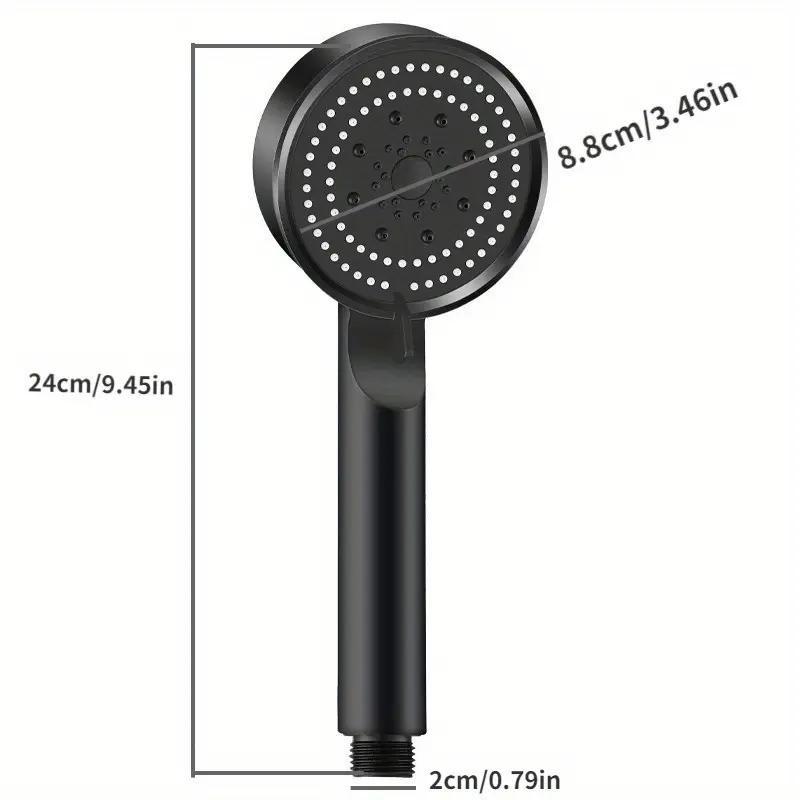 High Pressure Multi-Function Shower Head, Includes 5 Spray Modes, Rain and Massage, Easy Installation, Universal Bathroom Shower Head, Handheld Showerhead