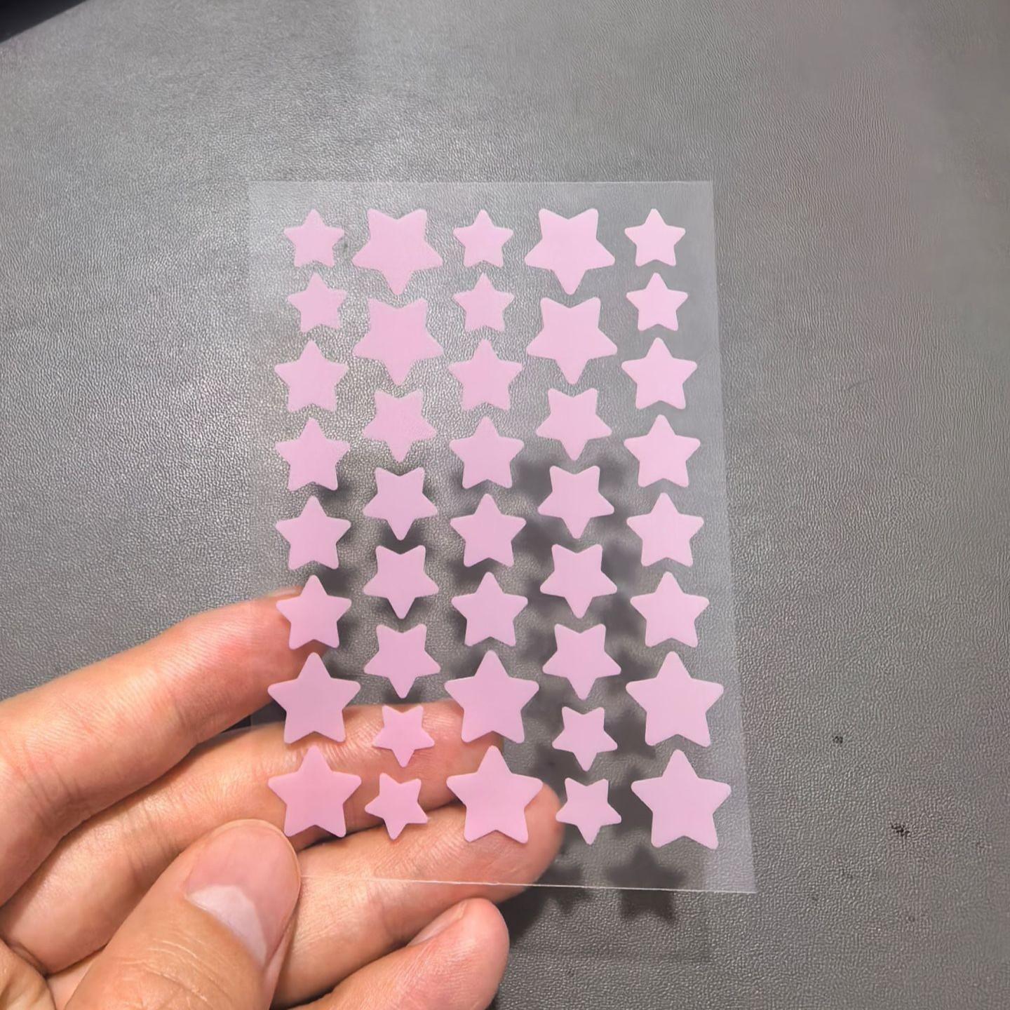 3pcs Star Heart Acne Patches, Random Colors, High Aesthetic Emergency Kit, Invisible Gel Quick Absorption, Redness Reduction, Cute Star Design, Essential for Students