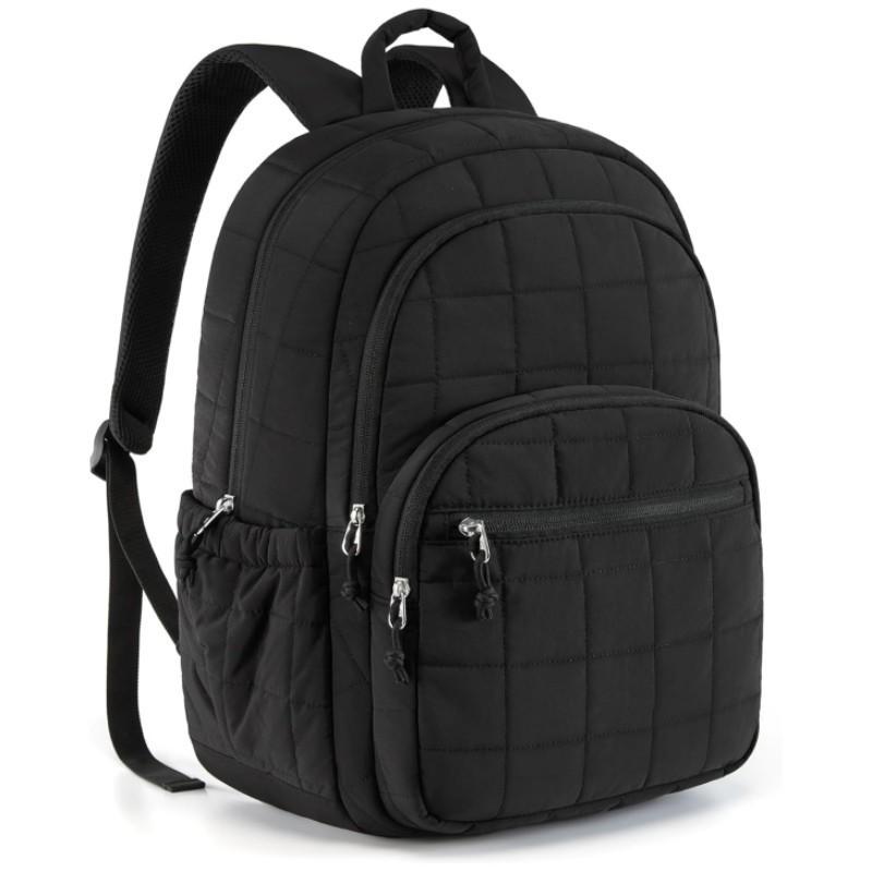 Preppy-style laptop backpack, women's travel backpack, quilted casual daypack, water-resistant bookbag fitting a 15.6-inch laptop, Bags For School, Work Bags, School Bags random Inflatable Santa Claus Deer Sleigh Set prank gift korean crochet shoulder toy
