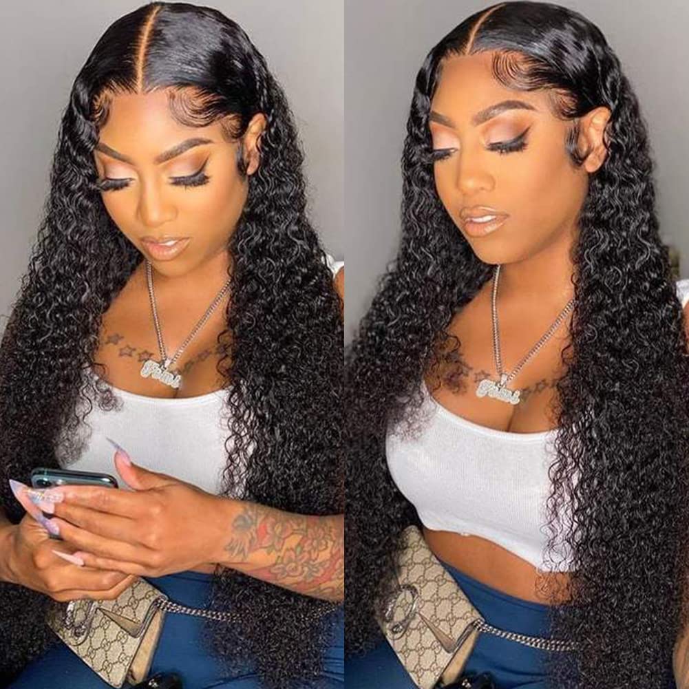 TikTokShopBlackFriday Bling Hair Deep Wave HD Transparent 13x4 Lace Front Human Hair Wig 13x6 Lace Frontal Wigs Brazilian For Black Women 180% Density Natural Color #dealsforyoudays