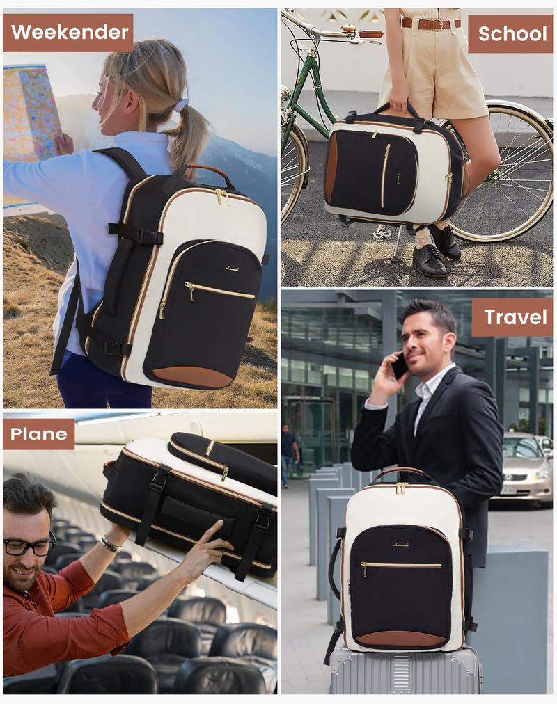 【Valentine's Day Gift】LOVEVOOK Travel Backpack for Women & Men as Personal Item Flight Approved,Large Capacity Carry on Backpack with 3 Packing Cubes and Laptop Compartment,Weekender Bag for Hiking,Overnight,TikTokShopJumpstartSale