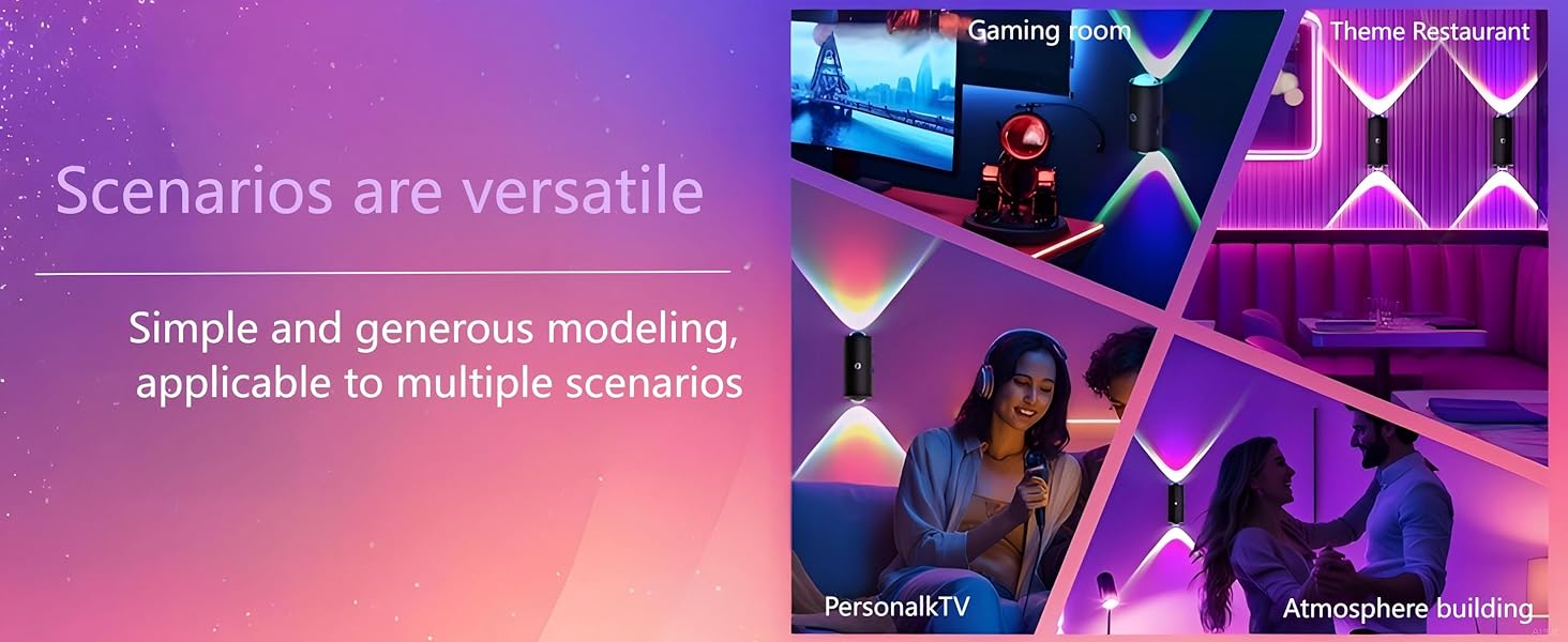 Smart LED Night Light with Motion Sensor, RGB Gradient Dimmable Wall Lamp, USB Rechargeable Indoor Ambient Lighting, Magnetic Step Lamp for Entryway, Bedside, Desk, Operated for Bedroom, Bathroom, Stairs & More,Convenient Plug-Free Charging