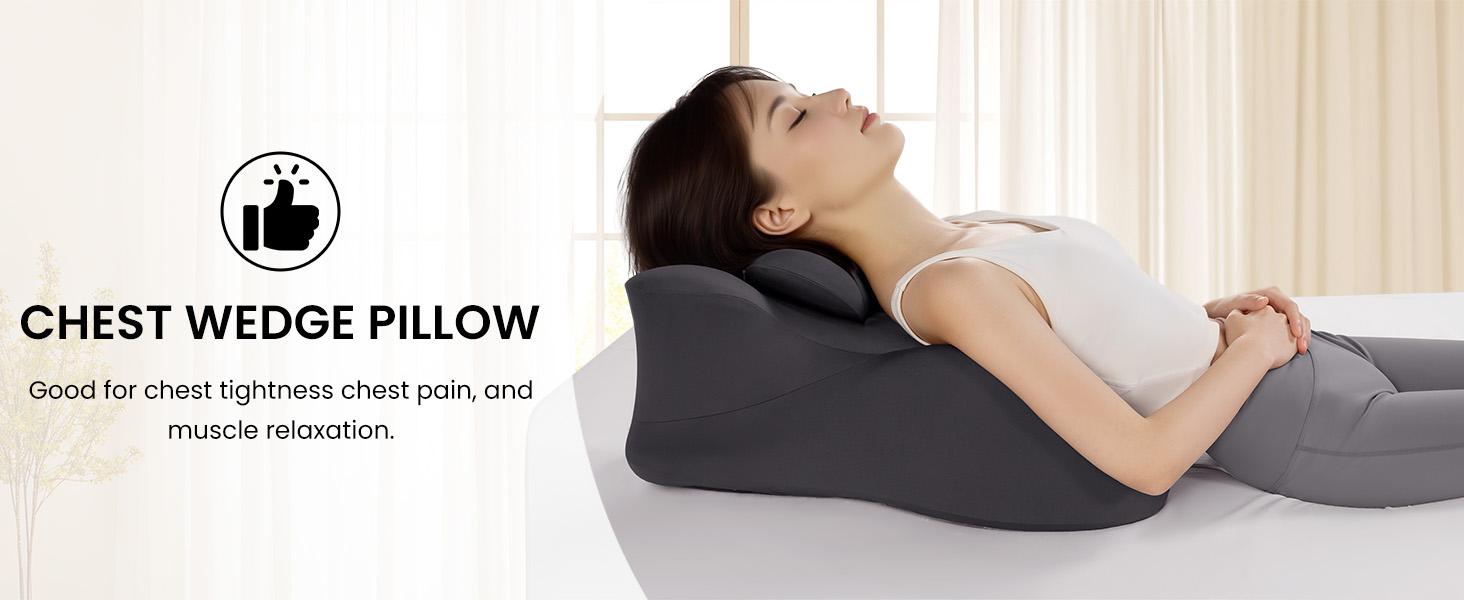 Sonoro Kate Ergonomic  Foam Prone Pillow  Posture Support for Sitting, Reading , Sleeping, Relieves Back,Neck,Leg Discomfort, Anti Snoring Design with Removable Washable Cover Lumbar Cushion Office High-End Foam Multifunctional Pillow