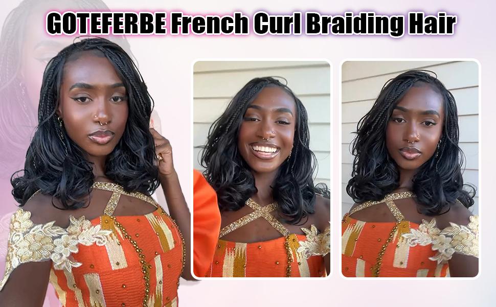 French Curly Braiding Hair 12Inch Loose Wavy 8 Packs #1B Black Bouncy Braiding Hair Extensions Synthetic French Curl Crochet Hair Extensions for black women(8packs,12Inch) French Curly Braiding Hair 12Inch Loose Wavy 8 Packs #1B Black Bouncy Braiding Hair Extensions Synthetic French Curl Crochet Hair Extensions for black women(8packs,12Inch)