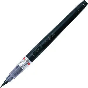 Fude Brush Pen No.22 Medium Tip Marker, Black Ink Refillable, Ideal for Calligraphy, Manga, Drawing, Professional Artist Use, Made in Japan
