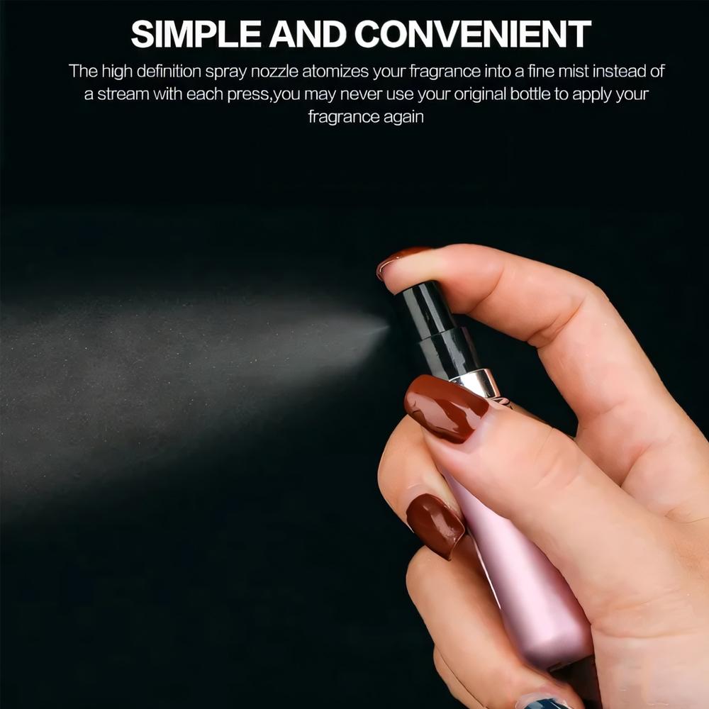 Mini 5ml Refillable Perfume Atomizer - Leak-Proof Travel Spray Bottle, TSA Approved for Airplane. Perfect Portable Fragrance Container Gift for Women, Men, Friends & Couples.