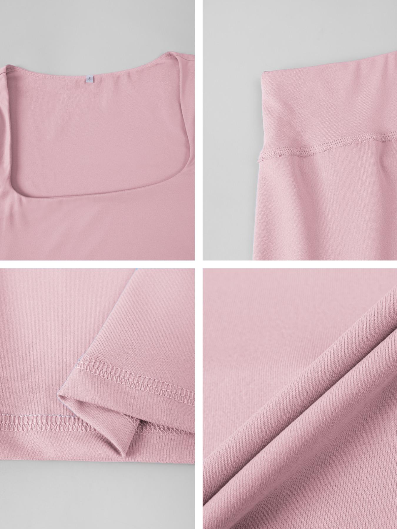 Women's Casual Sporty Long Sleeve Top & Shorts Set, Slim-Fit Thin Fabric for Fall Season, Comfortable Daily Wear Apparel, Sweatsuit Set