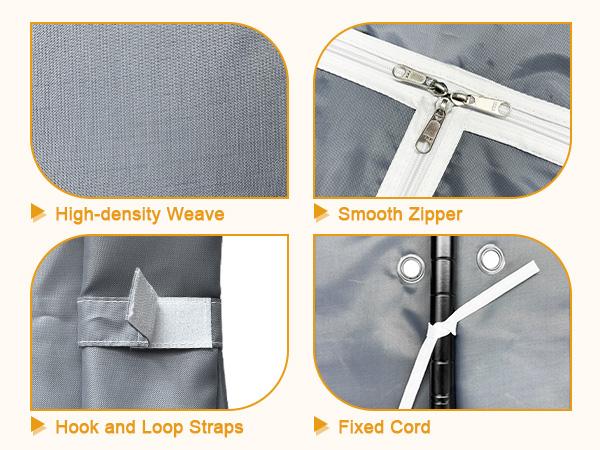 Ulif P6C Heavy Duty Closet Organization with Dust Cover,Portable Wardrobe with Wheels, Freestanding Clothes Rack, Adjustable,Black Home Supplies Storage Furniture