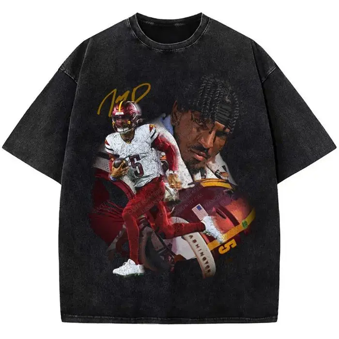Jayden Daniels TShirt Washington Rookie Star Custom Graphic Football Tee