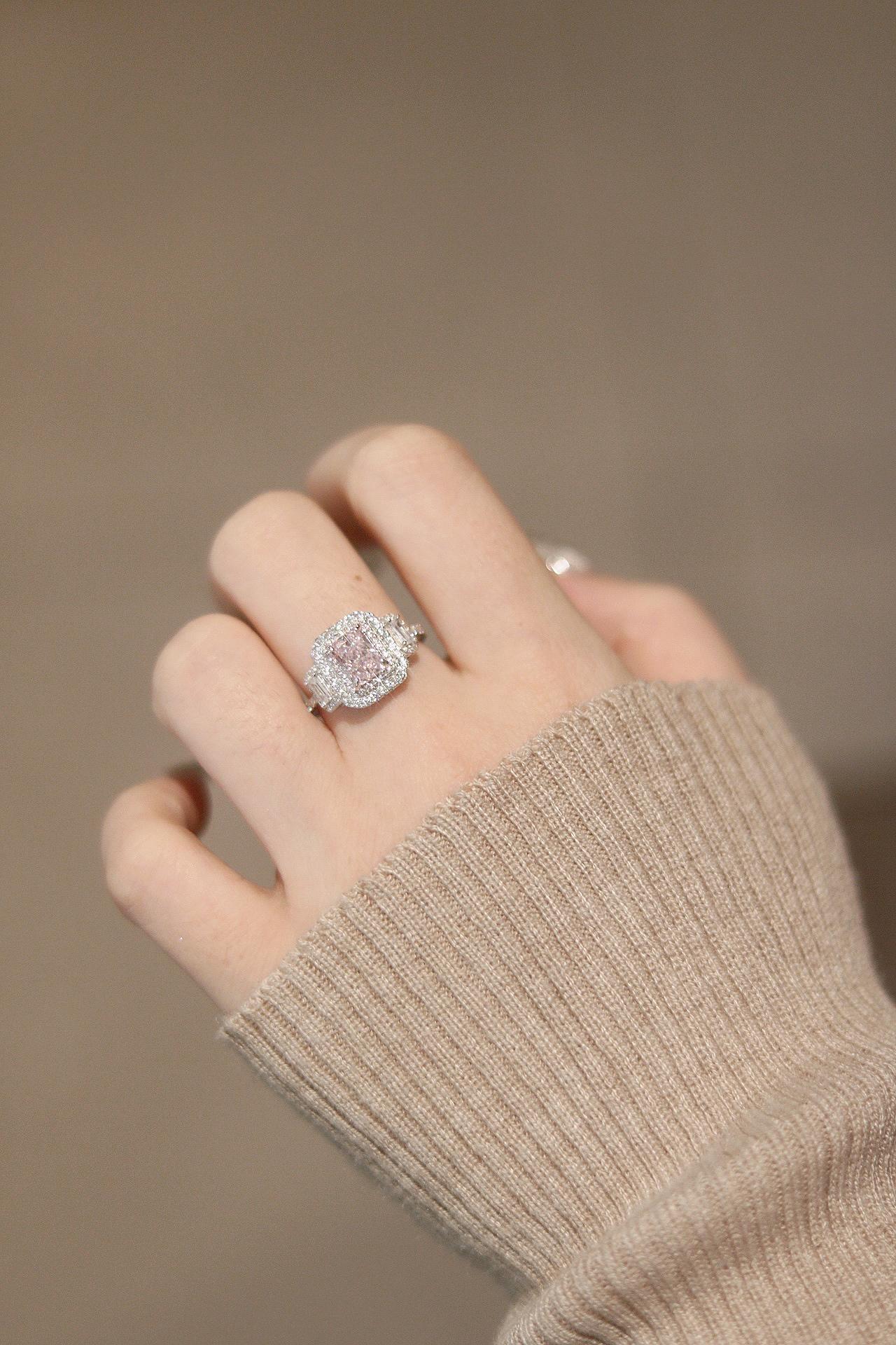 【#323 Princess Aurora】Double-halo 2Carat Synthetic Moissanite/CZ Ring in 925 Sterling Silver For Women 【#323 Princess Aurora】Double-halo 2Carat Synthetic Moissanite/CZ Ring in 925 Sterling Silver For Women