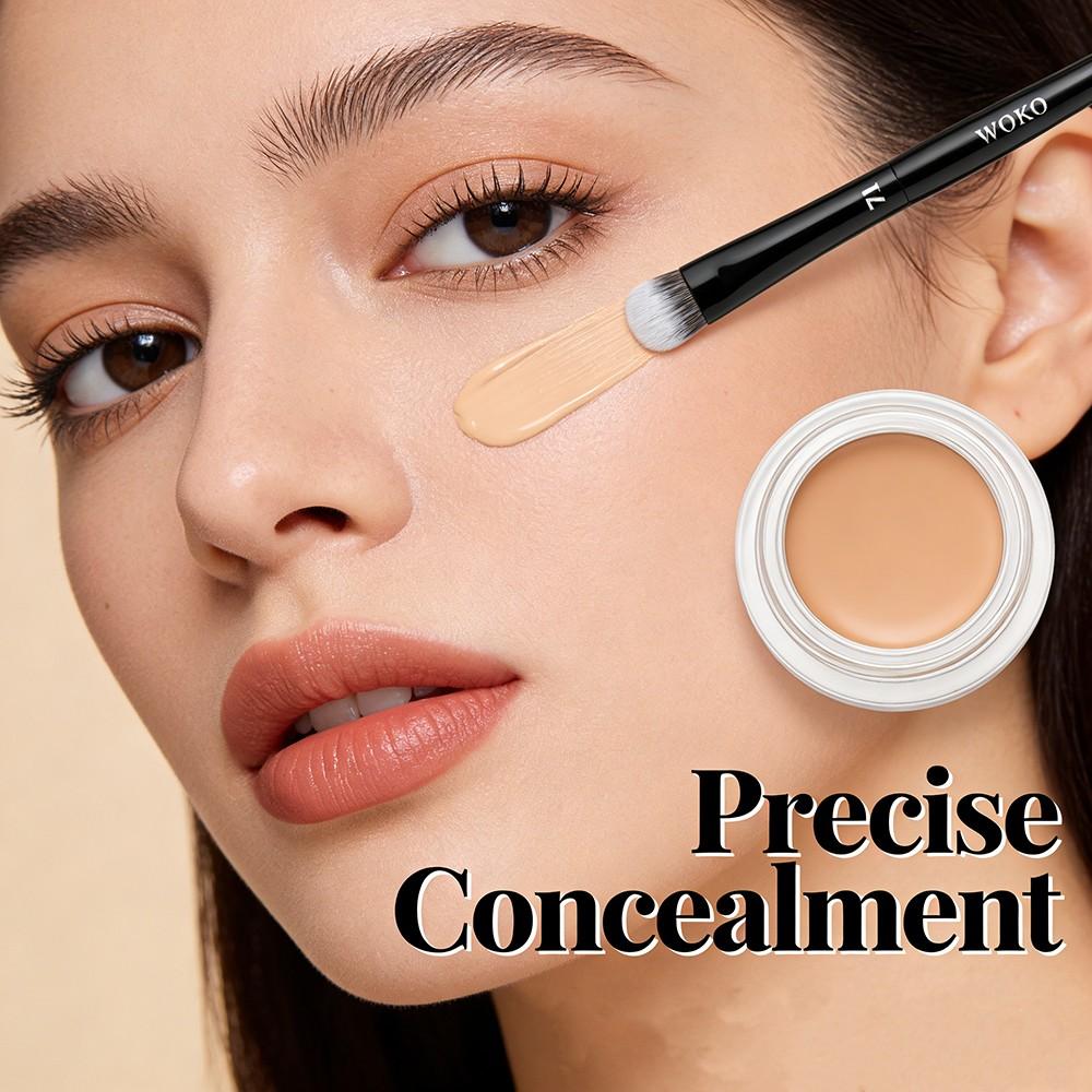 Pro71 Angled Concealer Brush, Buildable Coverage, Professional Concealer Blending, Liquid Cream Makeup Tool, Ideal for Precision Application