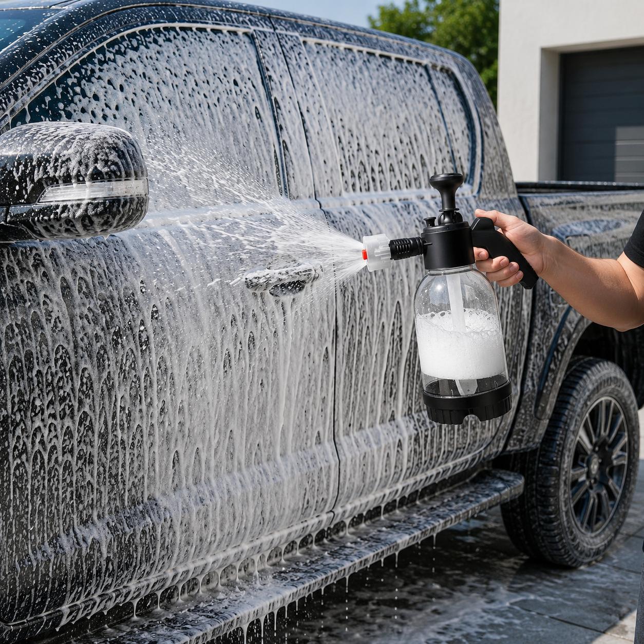 2-in-1 High-Pressure Handheld Car Wash Foam Sprayer Lance, Reusable Compact Easy-Operation Tool with Powerful Foam, Durable Mister Bottle for Car Care & Home Garden Use, Reusable Foam Sprayer