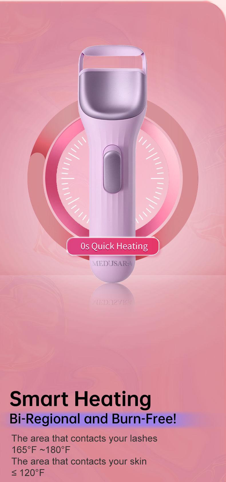 Medusara Electric Lash Styler-BU, Premium Heated Eyelash Sculpting Device, Rechargeable Heated Lash Curler, Medusara