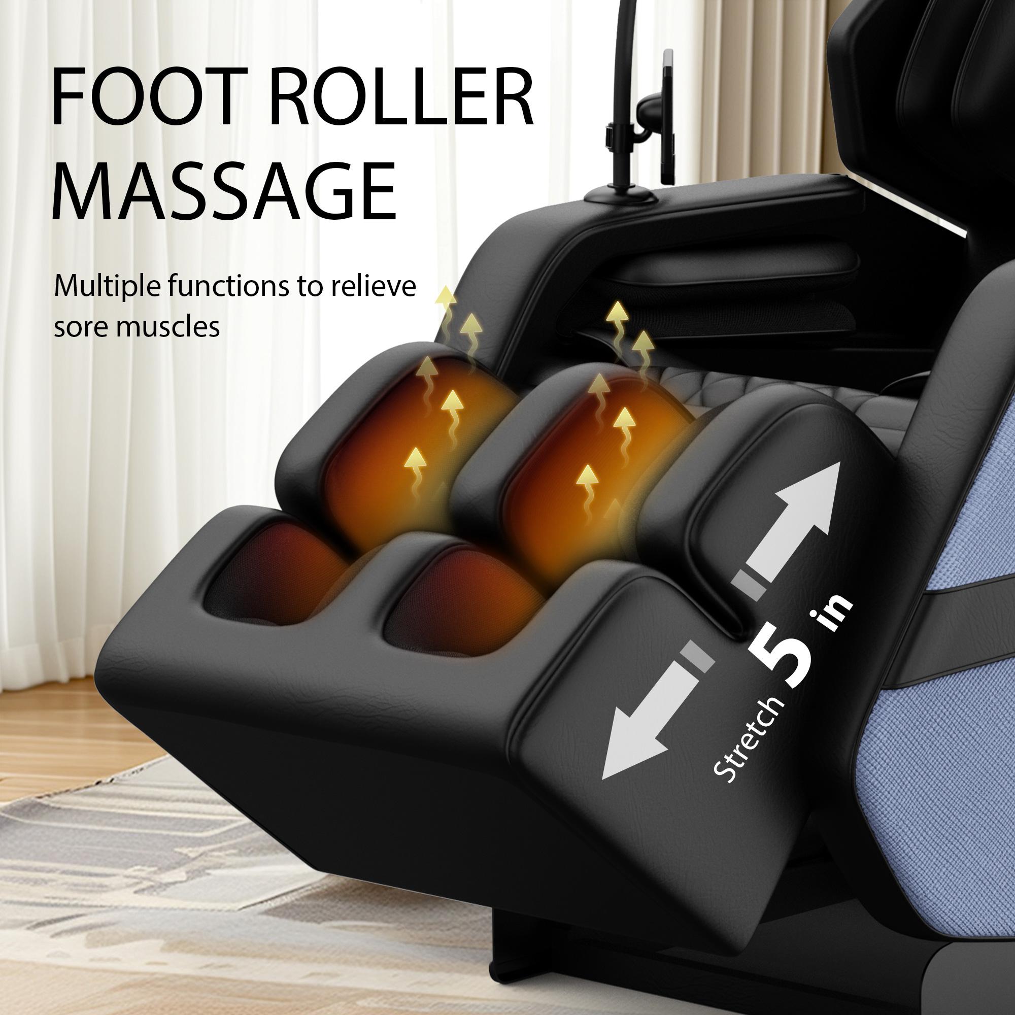 Massage Chair Full Body, Zero Gravity Massage Chair with 5 Auto Modes, Shiatsu Massage Recliner Chair with 6 Fixed Rollers, Heating, Foot Massage, Touch Screen Controller, Gift for Seniors(Blue) Massage Chair Full Body, Zero Gravity Massage Chair with 5 Auto Modes, Shiatsu Massage Recliner Chair with 6 Fixed Rollers, Heating, Foot Massage, Touch Screen Controller, Gift for Seniors(Blue)