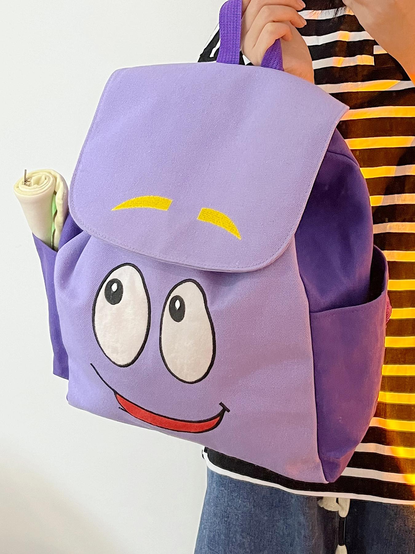 Cute Cartoon Pattern Backpack, Large Capacity Student School Bag, Fashionable Backpack for Girls, Casual Versatile Backpack for Daily Use